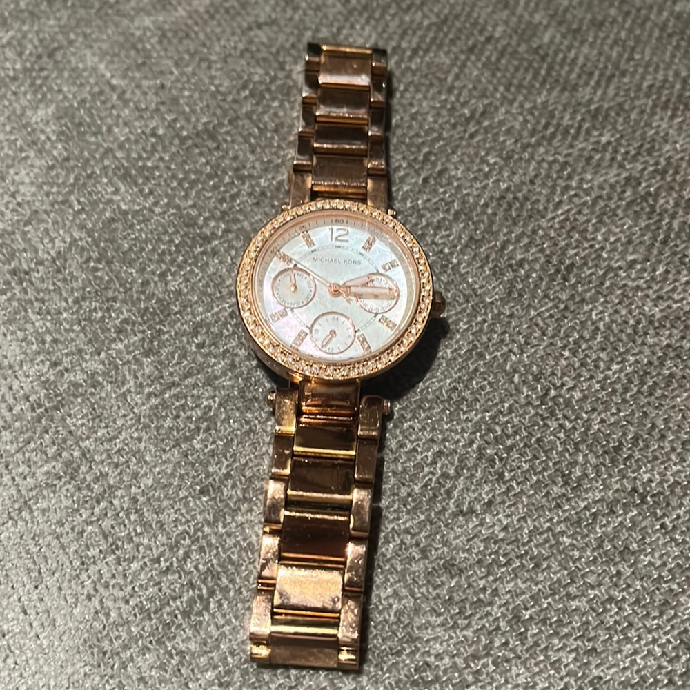 Michael Korda Rose Gold Watch